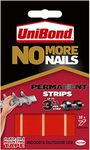 Unibond No More Nails Permanent Strips, Adhesive Strips for Fast & Easy Mounting, Double Sided Sticky Tape for Interior & Exterior Use, Waterproof Tape, Pack of 10, 1