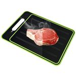 Defrosting Board 4 in 1 Defrosting Tray Cutting Board Double as Cutting Board with Grater, Sharpener, Double Sided Chopping Board for Fast Thaw Meat ＆ Food