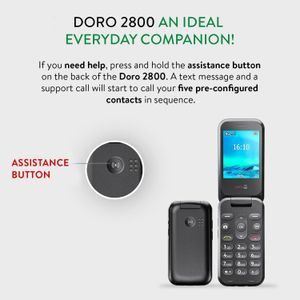 Doro 2800 Unlocked 4G Mobile Phone – Graphite