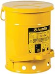 Justrite D23018 Oily Waste Can, 6 gal, Yellow