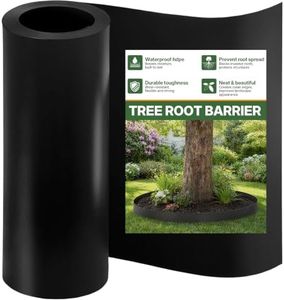 Joewuzun Tree Root Barrier 36in x 33ft x 79mil Tree Root Barrier Heavy Duty Bamboo Barrier Protects Sidewalks Roads and Driveways
