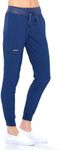 Dagacci Medical Uniform Jogger Scrub Pants for Women and Men Unisex 4-Way Stretch Workwear Professionals Scrubs Pants Navy