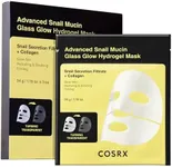 COSRX Advanced Snail Mucin Glass Glow Hydrogel Face Masks Skincare 3 EA, Collagen Face Mask, Travel Essentials, Stocking Stuffers, Korean Skin Care