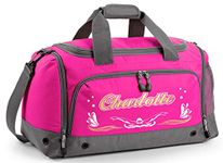 MusicaliTee Swimming Butterfly - FUSCHIA Pink - PERSONALISED - QUARTET HOLDALL Gym Swim Bag