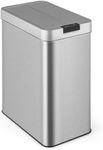 TANGZON 50L Automatic Sensor Kitchen Bin, Stainless Steel Touchless Infrared Motion Waste Bin with Soft Closure Lid, Fingerprint-Proof Smart Trash Can Dustbin for Home Office