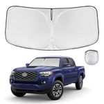 for Toyota Tacoma Windshield Sun Shade 2016-2021 2022 2023, Custom Fit 2024 Toyota Tacoma 2Dr 4Dr Pickup UV Reflector Thicken 4-Layer Foldable Sunshade Protector for Tacoma Interior Accessories