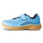 Nivia Flash Badminton Shoes for Kids, PVC Synthetic Leather & Mesh Upper, Duofoam Midsole, Non‑Marking Herringbone Round Sole, Ideal for Indoor Court Agility (Blue), UK12