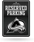 Rico Industries NHL Hockey Seattle Kraken Metal Parking Sign 8.5" x 11" Carbon Fiber Metal Parking Sign - Great for Man Cave, Bed Room, Office, Home Décor