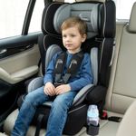 R for Rabbit Jumping Jack Grand 2-in-1 Convertible Baby Car Seat & Booster Seat for Kids 9 Months to 12 Years, ECE R44/04 Safety Certified Growing Car Seat with Side Impact Protection (Black Grey)