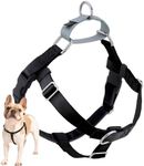 2 Hounds Design Freedom No Pull Dog Harness | Comfortable Control for Easy Walking | Adjustable Dog Harness | Small, Medium & Large Dogs | Made in USA | Solid Colors | 1" XXL Black