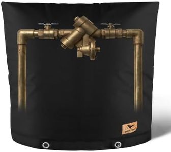 Backflow Preventer Insulation Cover - Water Pipe Insulation Sprinkler Cover for Outside - Insulated Backflow Cover Pouch for Irrigation Back Flow Valve in Winter or Sun Exposure (40"W x 36"H, BLACK)