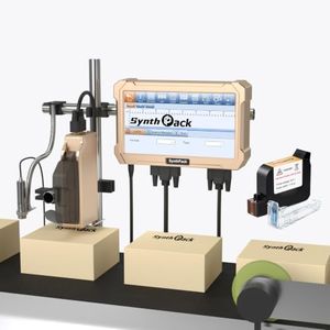 Automatic Inkjet Coding Machine for Production Line, 0.5inch/12.7mm Industrial Online Inkjet Printer with 42ml Quick-Drying Ink Cartridge for Date/Batch Number/QR Code/Barcode/Logo(1 Nozzle,SL1)