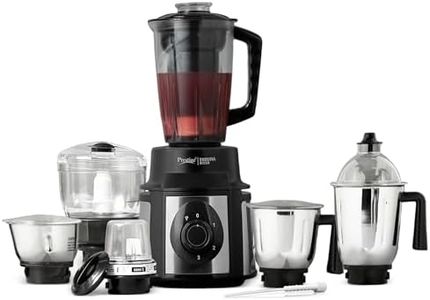 Prestige Endura 1000W Mixer Grinder 6 Jars (Black & Silver)