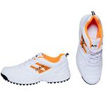 BAS Vampire Cricket Shoes (White Orange, 10)