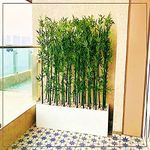 Golden Cart Artificial Bamboo Sticks Tree with Leaves for Home Decoration I Artificial Plant Original Bamboo and Polyester Leaves Without Pot (6 Pieces; 1 Piece is 6 FEET Height; Green)