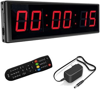 BTBSIGN 2.3'' 6Digits LED Wall Clock Digital Countdown Timer with Remote