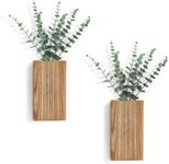 Dahey 2 Pack Wood Wall Planter Vase