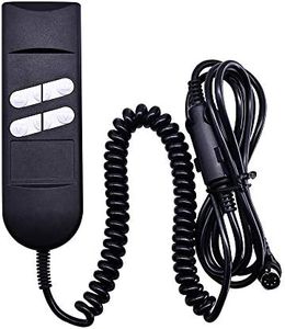 Fromann Recliners Remote Hand Control Handset 180 Degree 5 Pin 4/6 Button with 90 Degree Extension Cord for Power Sofa and Lift Chairs