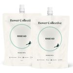 Bower Collective Rinse Aid Refill | Natural Dishwasher Cleaner Liquid | Concentrated Detergent Dishwashing Rinse Aid | Fragrance Free, 2 Litre (2 * 1L)