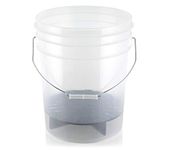 The Ultimate Clear Transparent Car Wash Bucket 20L (5 Gallons) (1 Bucket and Grit Guard)