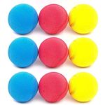 Set of 9 soft balls, soft balls, tennis balls, foam balls for children, colourful, 6.5 cm