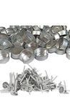 HMS- PRO Tealight Aluminium Empty Collar 100 Cups + 100 Units Cotton Wicks for DIY Tealight Candles |Candle Containers for Tealight Candle Making |Party, Wedding, Home Décor, 100 Units (Pack of 1)