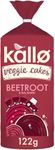 Kallo Beetroot & Balsamic Veggie Cakes, Lentil & Pea Puffed Crackers Made From Plants, Low Fat Healthy Snacks, Vegan Friendly, Gluten Free, No Artificial Flavours, Single Pack – 1 x 122g