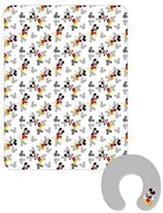 Disney Mickey Mouse Blanket and Headrest Set