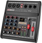 Professional Bluetooth DJ Audio Mixer - 3 - Channel DJ Controller Sound Mixer w/ DSP 16 Preset Effects, USB Interface, 3 Mic/Line Input, Built-in FX Processor MP3 Player, Headphone Jack - Pyle PMX462