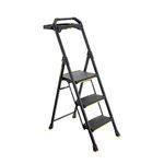 Gorilla Ladders GLHD-3T 3-Step Pro-Grade Steel Project Ladder, 300 lbs. Load Capacity Type IA Duty Rating