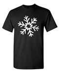 Christmas Snowflake Novelty Xmas Graphic T-Shirt, Black2, XL