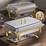Chafing Dishes for Buffet 2 Pack, 8