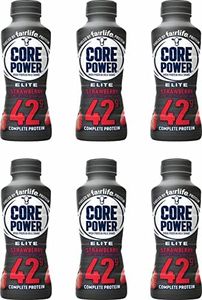 Fairlife Core Power Protein Shake, Natural Flavor Ready to Drink Protein Shake, The best Strawberry Protein Shakes, 14 fl oz , 42gm (Strawberry flavor, Pack of 6 Bottles) protein, beverages, fairlife protein strawberries