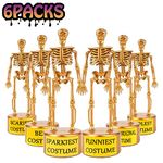 HEMEIYU 6 Packs Halloween Best Costume Skeleton Trophy ,Halloween Skull Party Favor Prizes