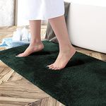 Flooring India Bathmat 2500 Gsm Super Soft Microfiber Anti Skid Slip Water Absorbent Machine Washable Newman Mats for Bathroom, Kitchen, Entrance (Hunter Green, 60x90 cm, Pack of 1)