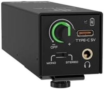 Wired in-Ear Monitor Amplifier - Single Channel Rechargeable Headphone Amp with USB-C, LED Volume Knob, XLR/TRS Inputs, Included Rechargeable AAA Batteries, Personal IEM Amp for Musicians by CODA