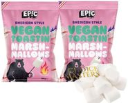 Vegan Marshmallows | American Style Epic Vegan Extra Large Toasting Marshmallows - Gluten Free - 2 Packs of 200g