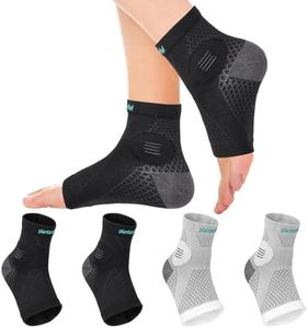 Plantarelief Neuropathie Socken Frauen Männer - Soothe Socken, Zehenlose Kompressionssocken, Fußgelenkstütze Ärmel für Periphere Neuropathie Schmerzen, Plantarfasziitis, Fersensporen - 2 Paare, L