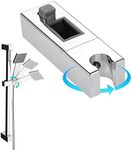 bowarepro Shower Head Slider Holder for Rectangular Slider Bar Adjustable Bathroom Handheld Shower Spray Head Wall Mount Fixed Bracket