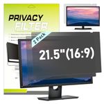 LAMA [2 PACK] 21.5 Inch Computer Privacy Screen Filter, Universal Computer Monitor Privacy Filters (WxH:18.74"x10.55"), Anti-Spy/Anti-Scratch/Anti-Glare Protector for Widescreen Monitors(16:9)