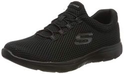 Skechers Womens Summits Artistry Chic Sneaker, Black Mesh Black Trim, 7 UK