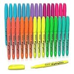 Shuttle Art Highlighters, 30 Pack Highlighters Assorted Colors, 10 Colors Chisel Tip Dry-Quickly Non-Toxic Highlighter Markers for Adults Kids Highlighting in Home School Office