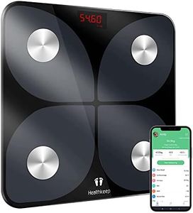Body Fat Scale Smart BMI Scale Digital Bathroom Wireless Weight Scale, Body Composition Analyzer with Smartphone App with Bluetooth, 396 lbs (deep Black)