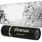 Hystar Extended Gaming Mouse Pad | XXXL 45" x 20" | 5mm Thick, Waterproof Surface, Smooth Polyester Fabric, and Natural Rubber Base | Mythic Pegasus