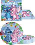 Stitch Birthday Party Supplies Stitch Party Tableware Sets Includes 20 Plates and 20 Napkins Serves 20 Guest