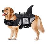 Nobleza Dog Life Jackets, Ripstop Dog Life Jacket Large with Superior Buoyancy & Durable Rescue Handle, Adjustable Dog Life Swimming Vest, Reflective Dog Buoyancy Aid Lifejackets