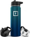 IRON °FLASK Sports Water Bottle - 22oz, 3 Lids (Straw Lid), Leak Proof - Stainless Steel Gym & Sport Bottles for Men, Women & Kids - Double Walled, Insulated Thermos, Metal Canteen