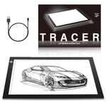 ME456 A2 Size LED Light Box 17x24 Inch Light Pad 12VDC Power Light Table for Tracing Black Black A4