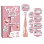 Gillette Venus Comfortglide Spa Breeze Women's Razor- 8 Blades, 3 built-in blades for a smooth, close shave that lasts