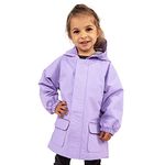 JAN & JUL Kids' Waterproof Rain Jacket for Toddler Girl (Lavender, 5T)